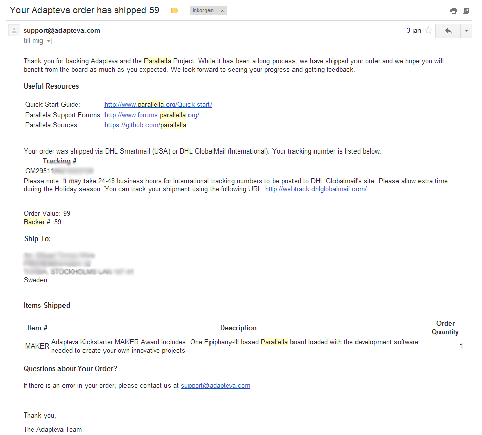 Adapteva shipped email.png